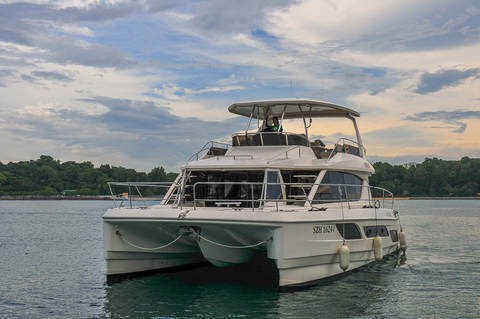 Exterior view of Aquila 48, a boat rental in Singapore